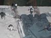 Detail: Panzer im Schnee